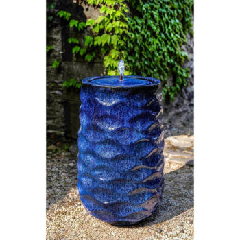 Kinsey Garden Decor Tall Rumba Fountain Blue