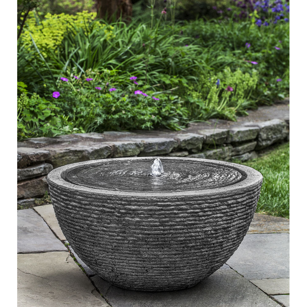 Arroyo Fiber Cement Outdoor Fountain, Large Outdoor Stone Water Fountains