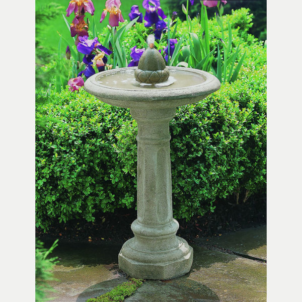 Kinsey Garden Decor Acorn Bird Bath Fountain