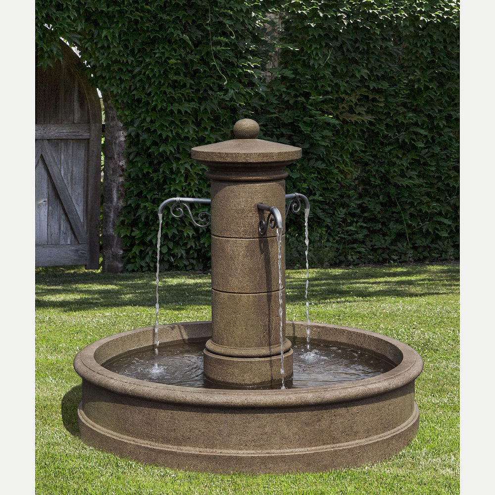 Avignon Large Outdoor Water Fountain, Large Outdoor Stone Fountains
