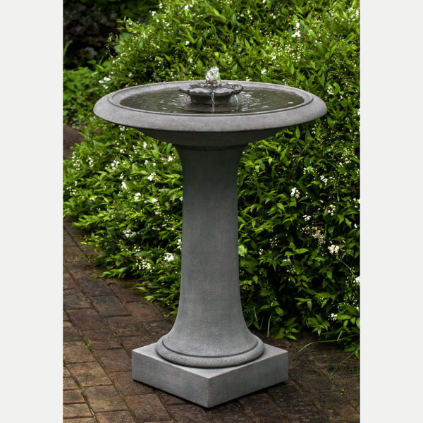 Kinsey Garden Decor Camellia Bird Bath Fountain
