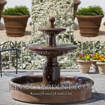 Kinsey Garden Decor Esplanade tier fountain set