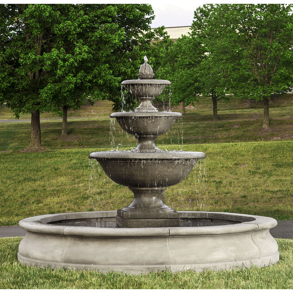 Monteros Fountain in Basin Extra Large Kinsey Garden Decor