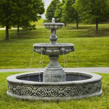 Kinsey Garden Decor Parisienne Two Tier Estate Fountain