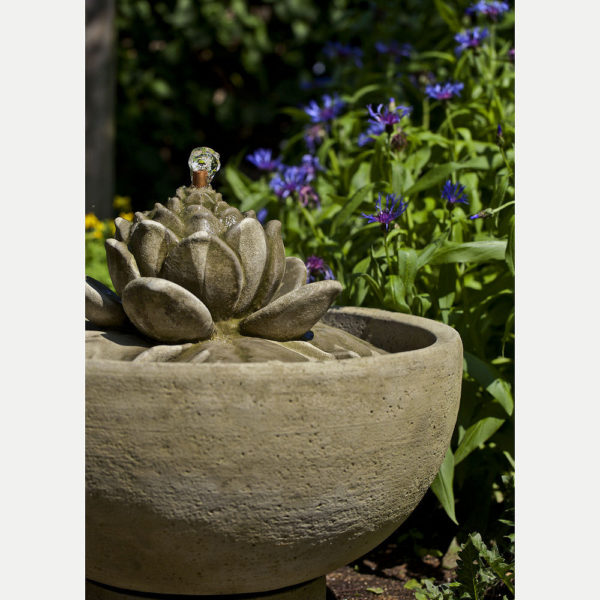 Kinsey Garden Decor Smithsonian Lotus Water Fountain