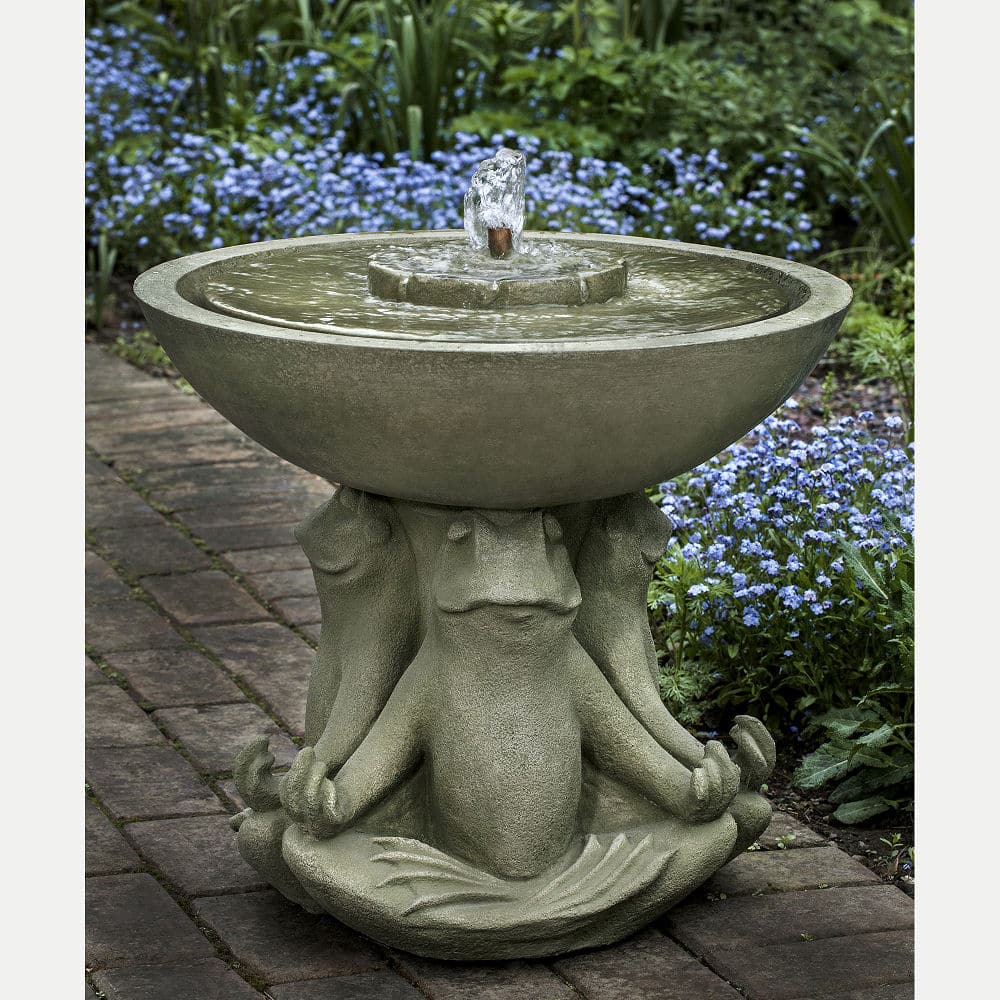 Zen III Outdoor Fountain Meditation Frog | Kinsey Garden Decor