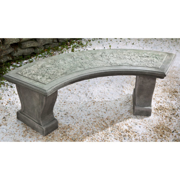 Kinsey Garden Decor Leaf Curved Garden Bench