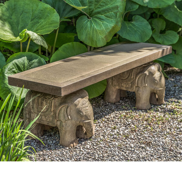 Kinsey Garden Decor Elephant Bench