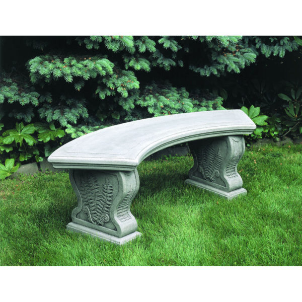 Kinsey Garden Decor Woodland Ferns Curved Bench