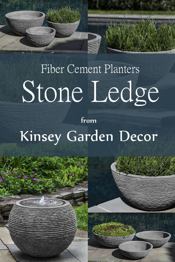 Kinsey Garden Decor fiber cement planters stone