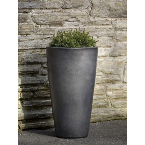 Kinsey Garden Decor Aluan Tall Ceramic Planter Graphite