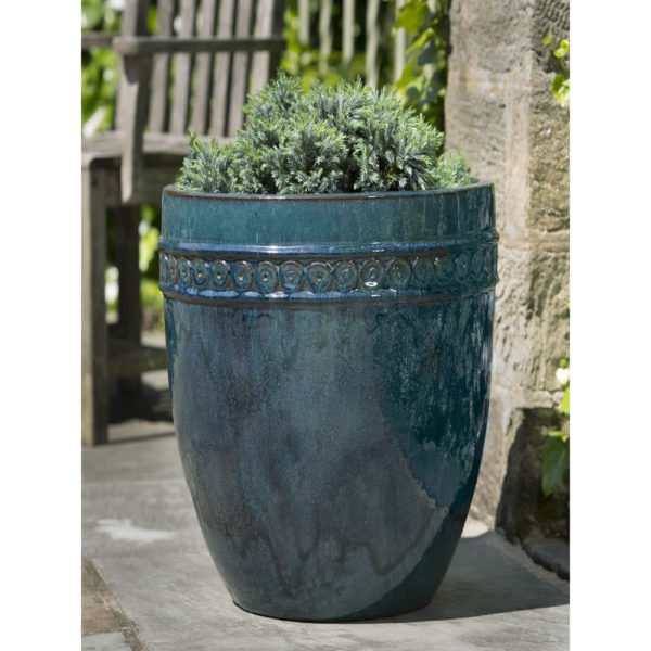 Kinsey Garden Decor ceramic Borsa Planter Indigo