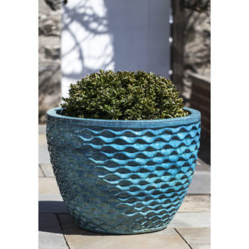 Kinsey Garden Decor ceramic planters Honeycomb Planter Aqua