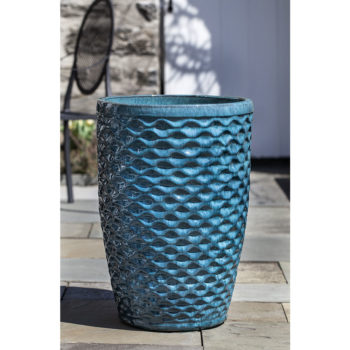 Kinsey Garden Decor ceramic planters Honeycomb Tall Aqua