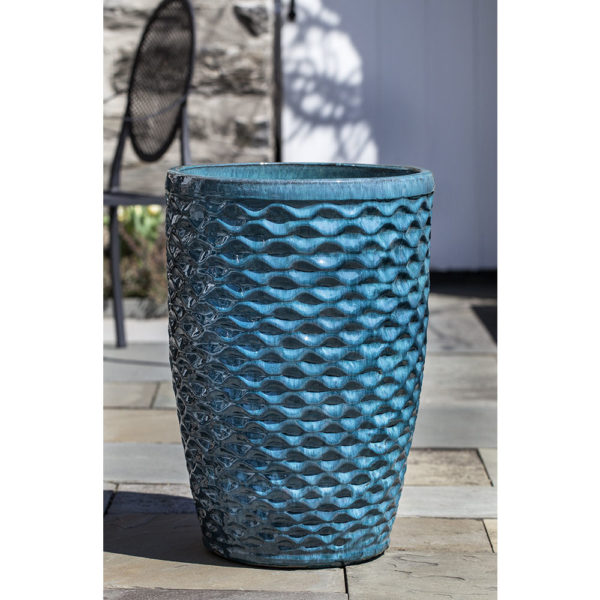 Kinsey Garden Decor ceramic planters Honeycomb Tall Aqua