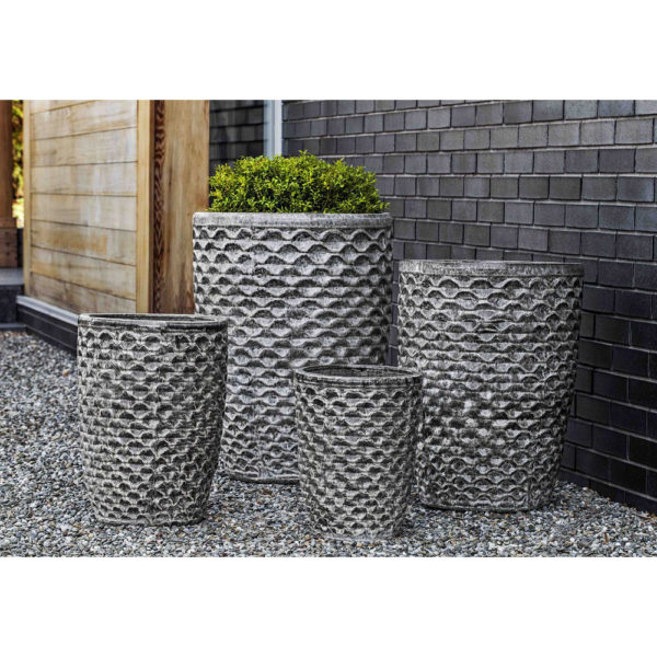 Kinsey Garden Decor ceramic planters Honeycomb Tall Heather