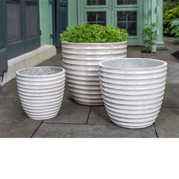 Kinsey Garden Decor Linea ceramic Planter Pearl