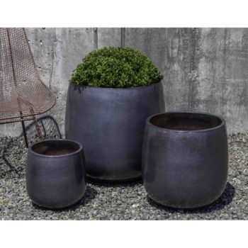 Kinsey Garden Decor Potrer Planter Metal Grey