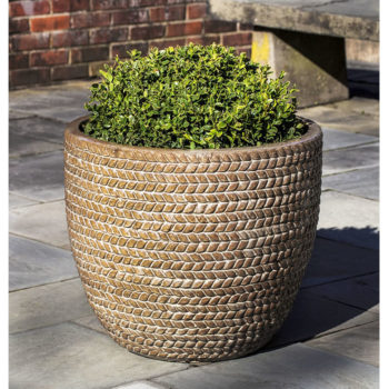 Kinsey Garden Decor Sisal Weave Planters Cafe Au Lait