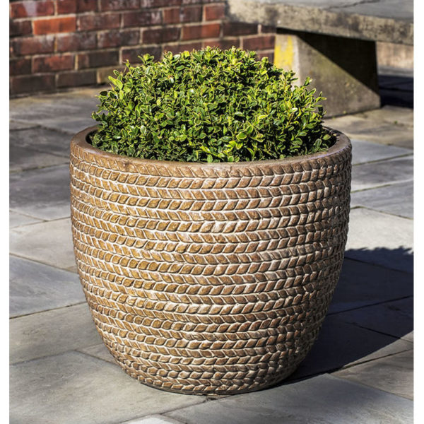 Kinsey Garden Decor Sisal Weave Planters Cafe Au Lait