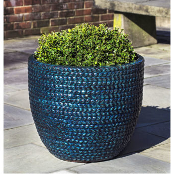 Kinsey Garden Decor Sisal Weave Planters Indigo