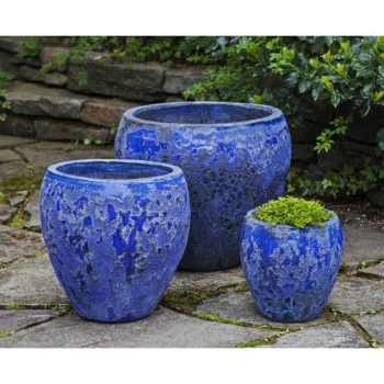 Kinsey Garden Decor Symi Planters Angkor Blue