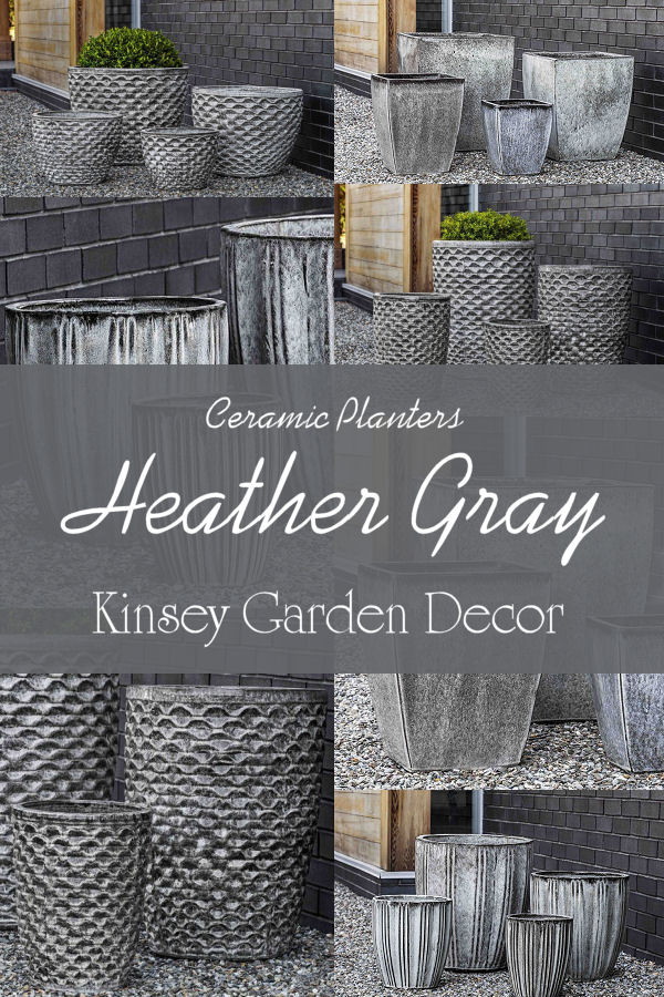 Kinsey Garden Decor ceramic planters heather