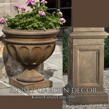 Urbino Cast Stone Large Outdoor Planter Kinsey Garden Decor