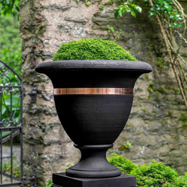 Kinsey Garden Decor Classic-Copper Banded Urn Large