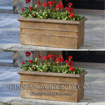 Kinsey Garden Decor Classic Rolled Rim Box Planters