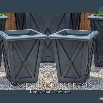 Kinsey Garden Decor Directoire Square Planters Small