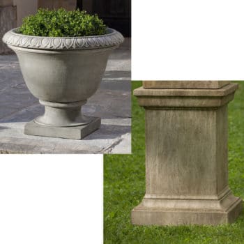 Kinsey Garden Decor Easton Urn on Pedestal