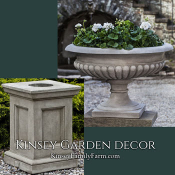 Kinsey Garden Decor Kingscote Urn barnett pedestal