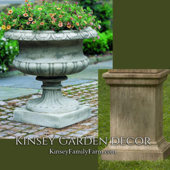 Kinsey Garden Decor Lanciano Urn greenwich pedestal