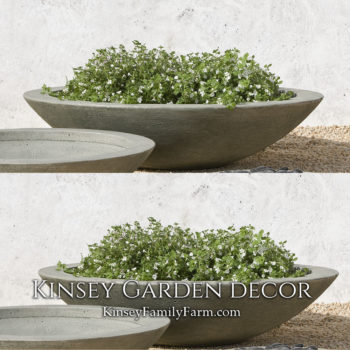 Kinsey Garden Decor Low Zen Bowl Large Planter set