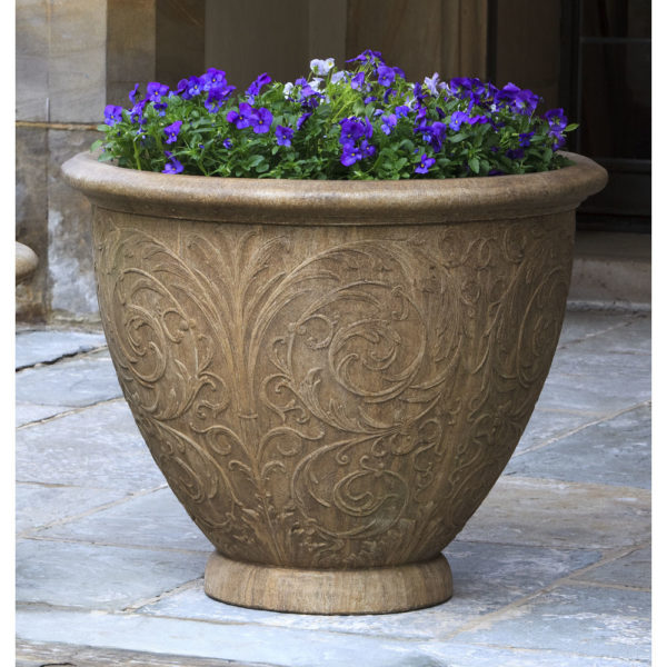 Kinsey Garden Decor Arabesque Round Planter