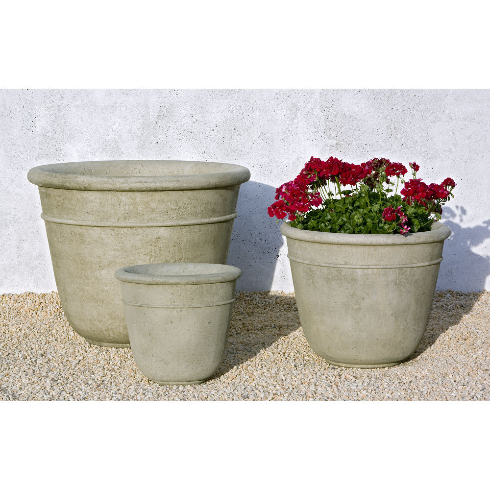 Berkeley Large Cast Stone Outdoor Planters Kinsey Garden Decor