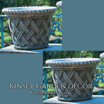Kinsey Garden Decor Planter English Weave Medium set