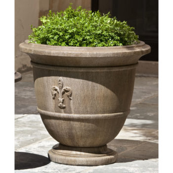 Kinsey Garden Decor Large Fleur de Lis Urn