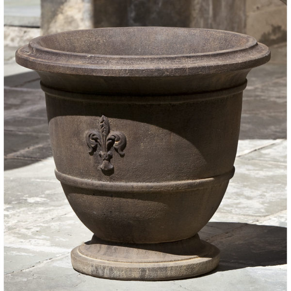 Kinsey Garden Decor Small Fleur de Lis Urn