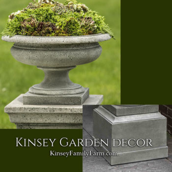 Kinsey Garden Decor Rustic Palazzo Urn small pedestal