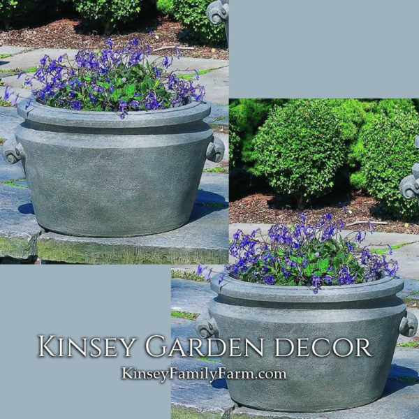 Kinsey Garden Decor Scroll Handle Tub Planter set