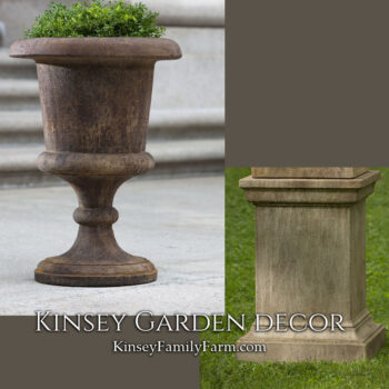 Kinsey Garden Decor Smithsonian Goblet urn pedestal