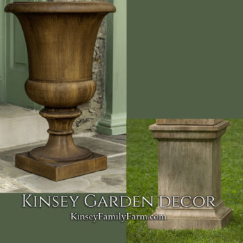 Kinsey Garden Decor Soane Urn greenwhich pedestal