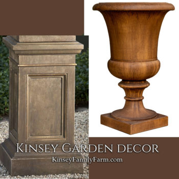 Kinsey Garden Decor Soane urn coachouse pedestal