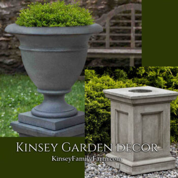 Kinsey Garden Decor St James Urn Large barnett pedestal
