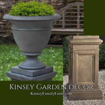 Kinsey Garden Decor James Urn Large coachhouse pedestal