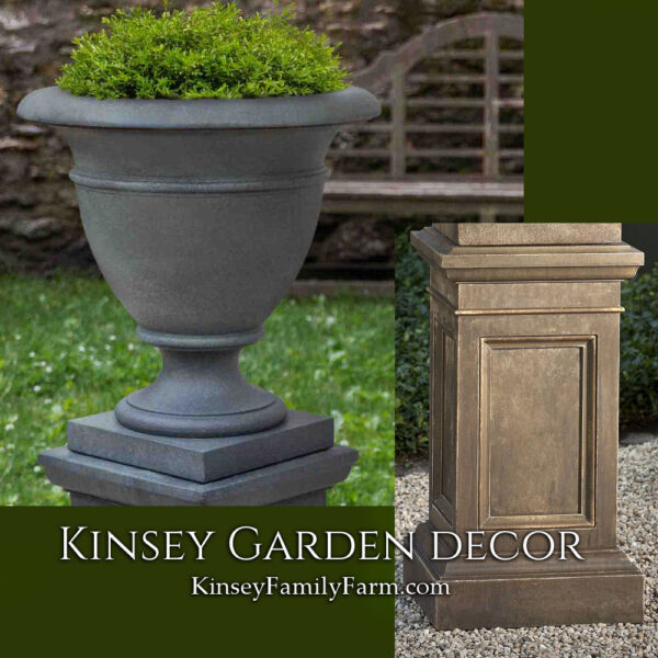Kinsey Garden Decor James Urn Large coachhouse pedestal