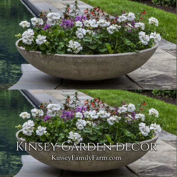 Kinsey Garden Decor Textured Zen Bowl Outdoor Planter