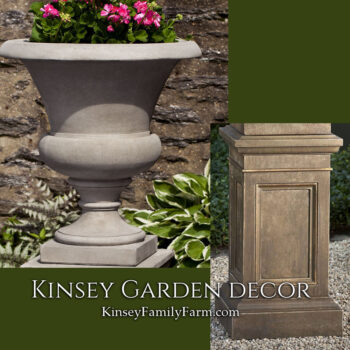 Kinsey Garden Decor Wilton Urn coachhouse pedestal